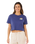 Surf Side Cropped T-Shirt in Navy