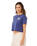 Surf Side Cropped T-Shirt in Navy