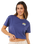 Surf Side Cropped T-Shirt in Navy