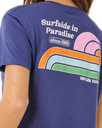 Surf Side Cropped T-Shirt in Navy