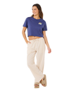 Surf Side Cropped T-Shirt in Navy