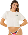 The Rip Curl Womens Surf Side Cropped T-Shirt in Bone