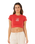 The Rip Curl Womens Pacific Coast Baby T-Shirt in Deep Red