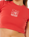 The Rip Curl Womens Pacific Coast Baby T-Shirt in Deep Red
