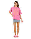 The Rip Curl Womens Hotel Malibu Heritage T-Shirt in Super Pink