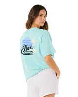 The Rip Curl Womens Aloha Heritage T-shirt in Light Sea Blue