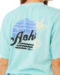 The Rip Curl Womens Aloha Heritage T-shirt in Light Sea Blue