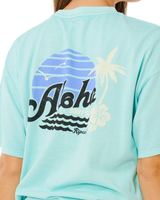 The Rip Curl Womens Aloha Heritage T-shirt in Light Sea Blue