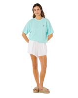 The Rip Curl Womens Aloha Heritage T-shirt in Light Sea Blue