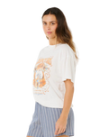 The Rip Curl Womens Pacific Coast Heritage T-Shirt in Bone