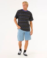 The Rip Curl Mens Raw Energy Vibal T-Shirt in Washed Black