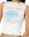 Topanga Canyon Shirred Tank Top in White