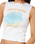 Topanga Canyon Shirred Tank Top in White