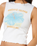 Topanga Canyon Shirred Tank Top in White