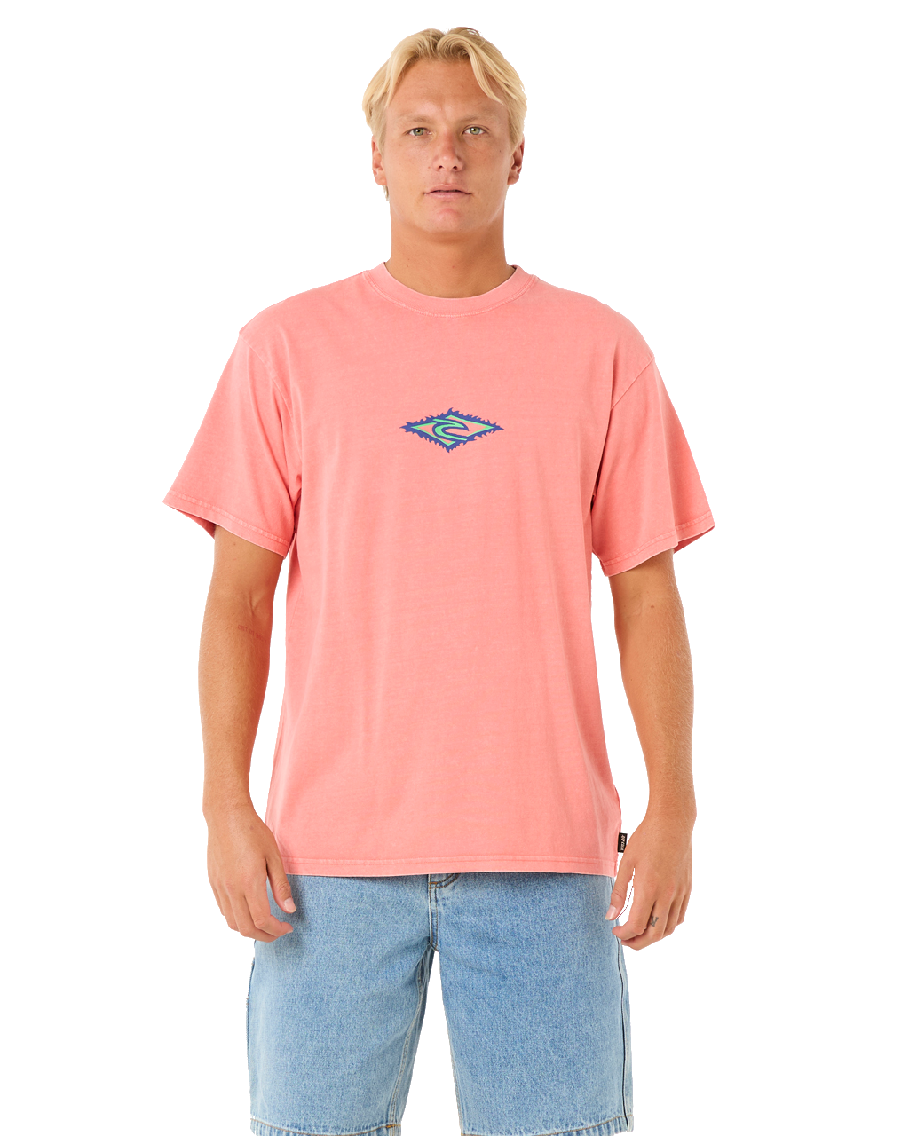 The Rip Curl Mens Raw Energy Sloth T-Shirt in Watermelon