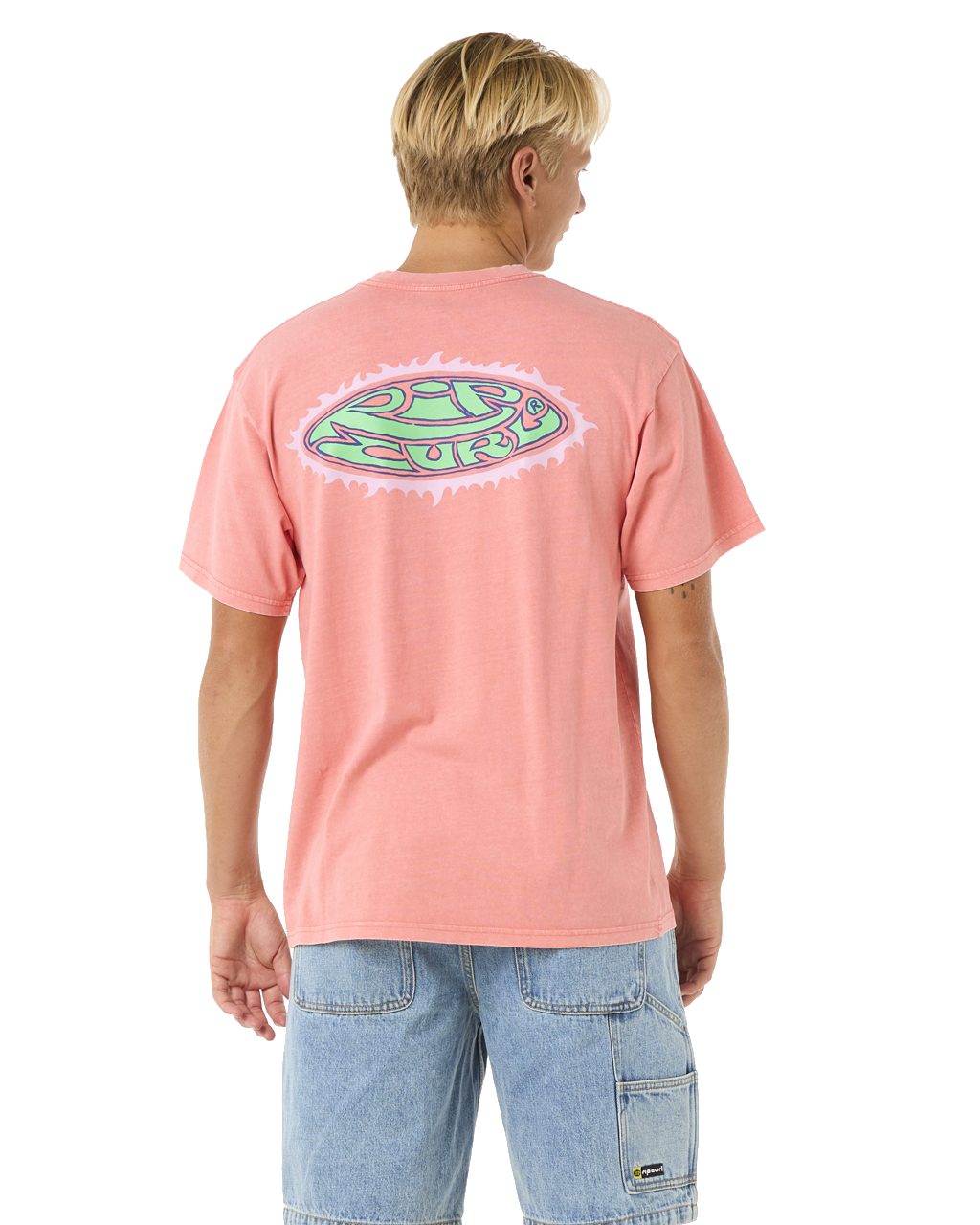 The Rip Curl Mens Raw Energy Sloth T-Shirt in Watermelon