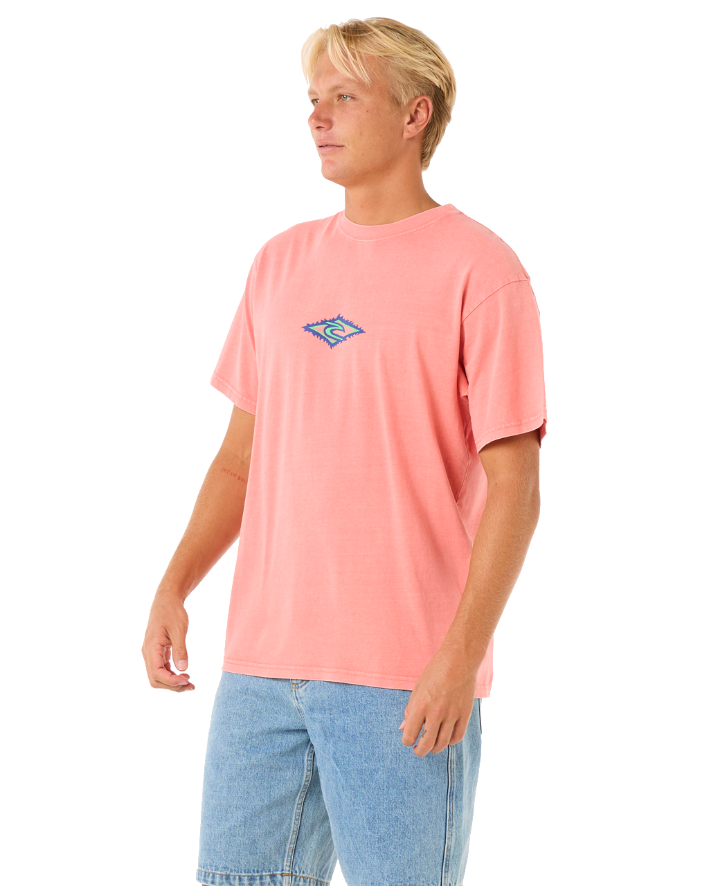 The Rip Curl Mens Raw Energy Sloth T-Shirt in Watermelon