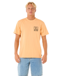 The Rip Curl Mens Raw Energy Trad T-Shirt in Mandarin Zest