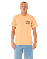 The Rip Curl Mens Raw Energy Trad T-Shirt in Mandarin Zest