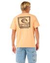 The Rip Curl Mens Raw Energy Trad T-Shirt in Mandarin Zest