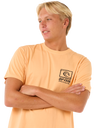 The Rip Curl Mens Raw Energy Trad T-Shirt in Mandarin Zest