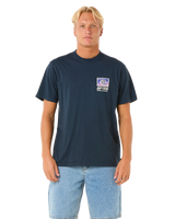 The Rip Curl Mens Raw Energy Trad T-Shirt in Dark Navy