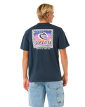 The Rip Curl Mens Raw Energy Trad T-Shirt in Dark Navy