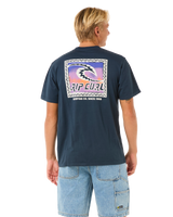 The Rip Curl Mens Raw Energy Trad T-Shirt in Dark Navy