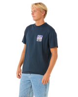 The Rip Curl Mens Raw Energy Trad T-Shirt in Dark Navy