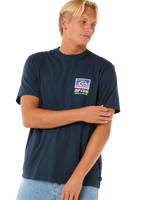 The Rip Curl Mens Raw Energy Trad T-Shirt in Dark Navy