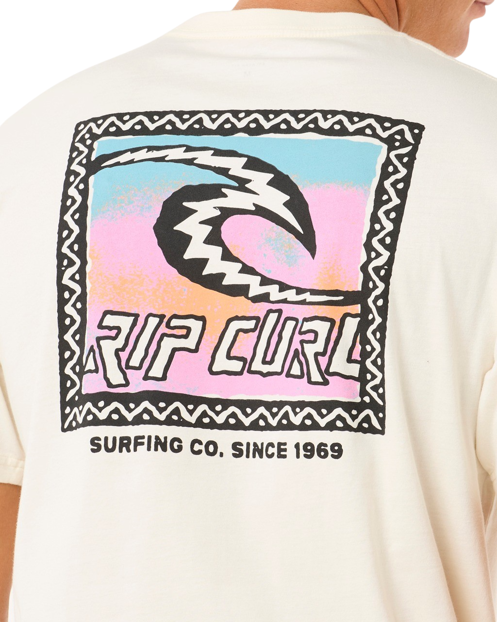 The Rip Curl Mens Raw Energy Trad T-Shirt in Bone