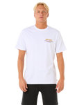 The Rip Curl Mens Surf Revival Ding Repair T-Shirt in White