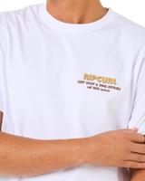 The Rip Curl Mens Surf Revival Ding Repair T-Shirt in White