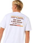 The Rip Curl Mens Surf Revival Ding Repair T-Shirt in White