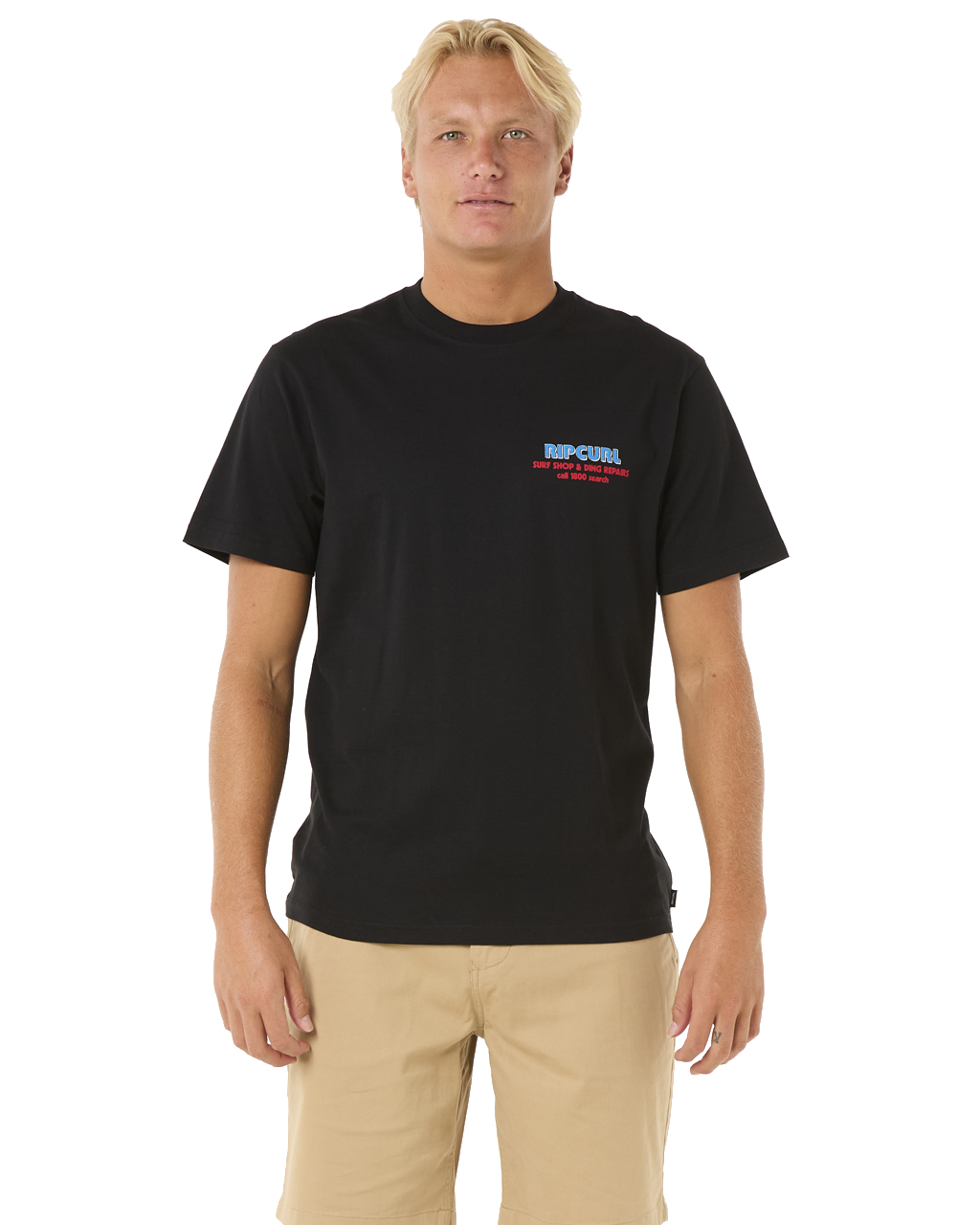 The Rip Curl Mens Surf Revival Ding Repair T-Shirt in Black