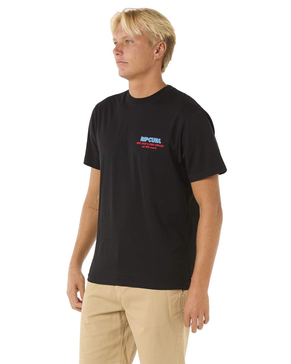 The Rip Curl Mens Surf Revival Ding Repair T-Shirt in Black