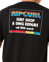 The Rip Curl Mens Surf Revival Ding Repair T-Shirt in Black