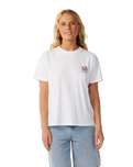 The Rip Curl Womens Surf Puff Party Pack Relaxed T-Shirt in White