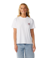 The Rip Curl Womens Surf Puff Party Pack Relaxed T-Shirt in White