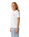 The Rip Curl Womens Surf Puff Party Pack Relaxed T-Shirt in White