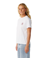 The Rip Curl Womens Surf Puff Party Pack Relaxed T-Shirt in White