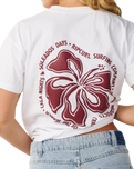 The Rip Curl Womens Surf Puff Party Pack Relaxed T-Shirt in White