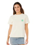 The Rip Curl Womens Surf Puff Party Pack Relaxed T-Shirt in Bone