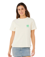 The Rip Curl Womens Surf Puff Party Pack Relaxed T-Shirt in Bone