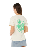 The Rip Curl Womens Surf Puff Party Pack Relaxed T-Shirt in Bone