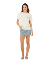 The Rip Curl Womens Surf Puff Party Pack Relaxed T-Shirt in Bone