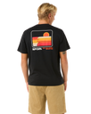 The Rip Curl Mens Surf Revival Stacked T-Shirt in Black