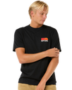 The Rip Curl Mens Surf Revival Stacked T-Shirt in Black