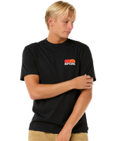The Rip Curl Mens Surf Revival Stacked T-Shirt in Black