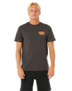 The Rip Curl Mens Keep On Trucking T-Shirt in Washed Black